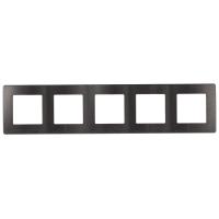 ЭРА Рамка для розеток и выключателей Серия 12 12-5105-12 на 5 постов, Сатин, графит
