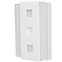 Zamel Звонок "GLASSO", проводной, эл.-механич., 220 В, белый+белое стекло 8мм, 85 дБ