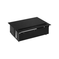 Врезной x4 розеточный блок, щетка, 3x2P+E, 2xRJ45, черный, S400 Врезной x4 розеточный блок, щетка, 3x2P+E, 2xRJ45, черный, S400