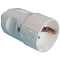 DKC Розетка кабельная, бытовая с центральным вводом кабеля. Серая. IP20 16А 2P+E 230В