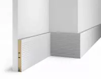 Плинтус AP11 под покраску, белый, 133x16x2400 мм, МДФ