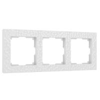 Рамка из поликарбоната на 3 поста Hammer белый W0032401