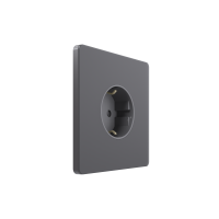 Systeme Electric Systeme Infinity Вулканический пепел Розетка с заземлением со шторками, 16А
