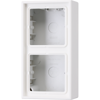 JUNG LS 990 Белая Коробка для накладного монтажа 2-кратная