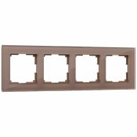 Рамка из стекла на 4 поста Favorit латте W0041142