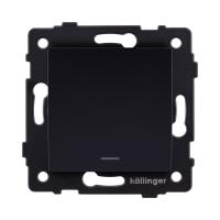 Выключатель 1-клавишный перекрестный 10А/250В с LED подсветкой, черный Kollinger REA-S-015BK для Aspekt, Eleganz, Reflex