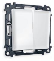 Комплект механизма 2-клавишного выключателя ALFA MA123010 Белый матовый QUANT