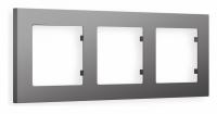 Рамка ALFA Techno (Антрацит серый) 3-ая AF220653