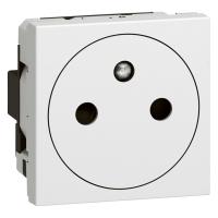 Legrand Mosaic Белая Розетка 2К+З с автоматическими клеммами 2 мод