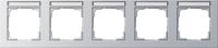 Gira E2 Алюминий Рамка 5-ая горизонтальная с полем для надписи