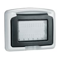 Legrand Plexo Белый Адаптер для трехмодульных механизмов Mosaic с мембраной IP55 IK07