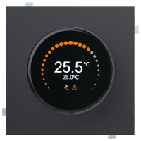 Термостат для теплых полов с круглым дисплеем, черный сатин (32233 MB)