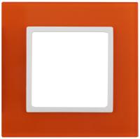 ЭРА 14-5101-22 Elegance Оранжевый/белый Стекло Рамка 1-ая