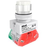 Dekraft Выключатель кноп. с фикс. ABFP D22 бел. 220В ВK-22