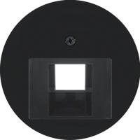 Berker R.1, R.3, R.8 Черный Центральная панель для розетки UAE 1-ой