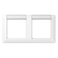 JUNG Рамка 2-кратная с полем для надписи для горизонтальной установки белая