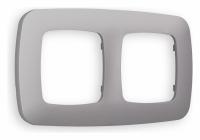 Рамка OMEGA Ecta (Сталь матовый) 2-ая OF140502