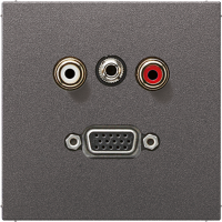 JUNG 2x Cinch Audio (RCA) / Stereo Jack (TRS 3.5 mm) / VGA, антрацит