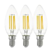 Лампа светодиодная филаментная Eglo E14 4W 2700K прозрачная 12811