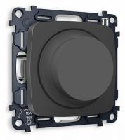 Комплект механизма светорегулятора универсального поворотно-нажимного OMEGA MO905510 Графит мягкое касание 25-600W/LED 5-300W QUANT