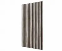 Акустическая панель, черный войлок, 1200х600х19мм, рейки МДФ дуб дымчатый Акустическая панель, черный войлок, 1200х600х19мм, рейки МДФ дуб дымчатый