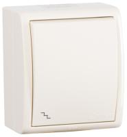 Simon 15 Aqua Бежевый Переключатель 1-клавишный с подсветкой наружный, IP54