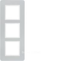 Berker Q.7 Алюминий матовый Рамка 3-местная