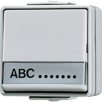 JUNG Выключатель универсальный для накладного монтажа с полем для надписи 17 x 72 mm IP44