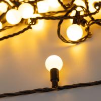 Arlight Светодиодная гирлянда ARD-BALL-CLASSIC-D23-10000-BLACK-80LED WARM (230V, 3.5W) (Ardecoled, IP65)