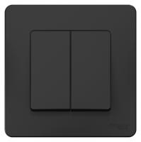 SE Blanca внутр Антрацит Переключатель 2-клавишный, 10А, 250B