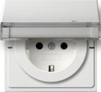 Gira Розетка с крышкой и полем для надписи