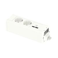 SE Unica System+ Блок 2хРозетка (2К+З) и 2хUSB A/C БЕЛЫЙ