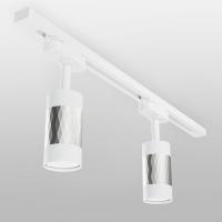 Трековый светильник для однофазного шинопровода Mizar GU10 Белый/серебро MRL 1007 Elektrostandard Mizar a047375