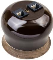 BIRONI Фаберже Керамика Коричневый Розетка RJ45