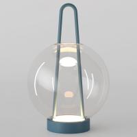 Настольный светодиодный светильник со стеклянным плафоном 80507/1 синий Eurosvet Frasco