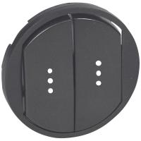 Legrand Celiane2 Графит Клавиша двойная для выключателя/переключателя с подсветкой