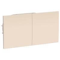 SE AtlasDesign Беж Розетка с/з двойная, со шторками, с крышкой, 16А, в сборе