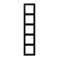 JUNG LS 990 Черный матовый Рамка 5-ая