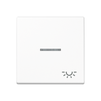 JUNG клавиша с символом "свет" с линзой, белый