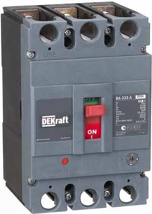 DEKraft Силовой Автоматический выключатель 3P 200А c Ir=160А-200А 50кА ВА-333 DEKraf