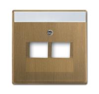 ABB BJE Династия Античная латунь Накладка 2-й комм. розетки 0214, 0215, 0217, 0218, с полем надписи