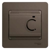 SE Glossa Шоколад Термостат электронный теплого пола с датчиком, от +5 до +50°C, 10A (в сборе)