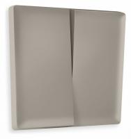 Лицевая панель ALFA (Серо-бежевый матовый) для 2-кл выключателей QUANT AP3630