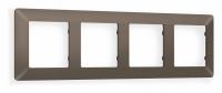 Рамка ALFA Line (Темная бронза матовый) 4-ая AF110634