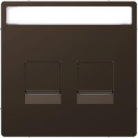 SE Merten D-Life Мокко Накладка центральная для 2-х модульных разъемов