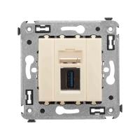 DKC Avanti Ванильная дымка Розетка одинарная тип А-А USB 3.0
