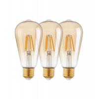 Набор светодиодных ламп (3 шт.) Eglo E27 4W 2200K янтарь 12851