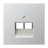 JUNG LS 990 Алюминий Накладка 2-ой наклонной ТЛФ/комп розетки