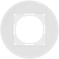 Donel Рамка 1-я, Natural Round белое стекло, серия A07, DERN211WG