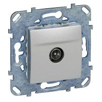 Schneider Electric Unica Top Алюминий Розетка TV проходная